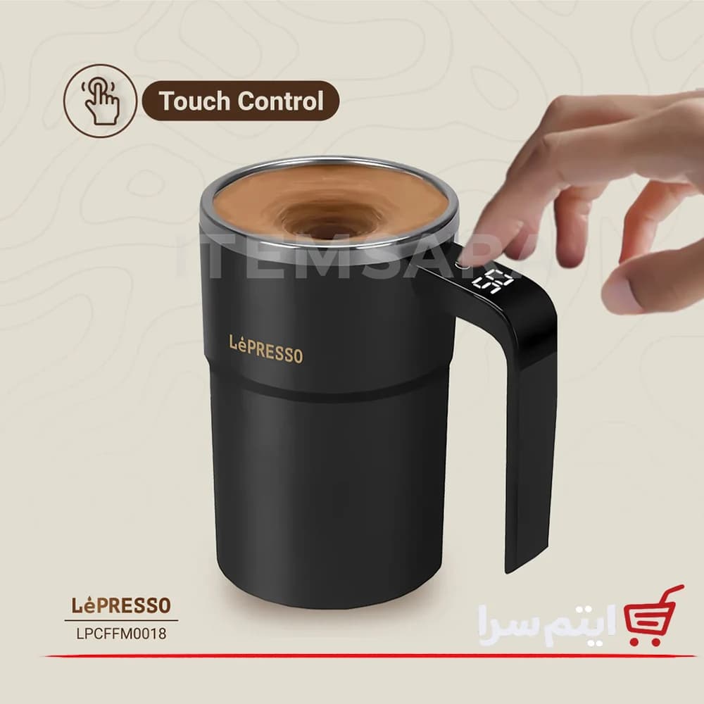 ماگ همزن دار لپرسو LPCFFM0018 با نمایشگر دما ظرفیت 380 میلی لیتر — تصویر ۱۱