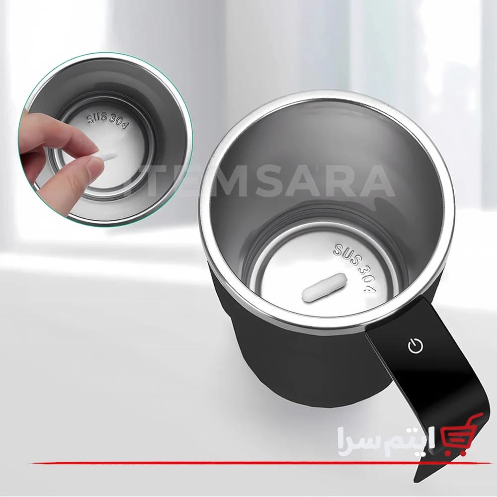 ماگ همزن دار لپرسو LPCFFM0018 با نمایشگر دما ظرفیت 380 میلی لیتر — تصویر ۵