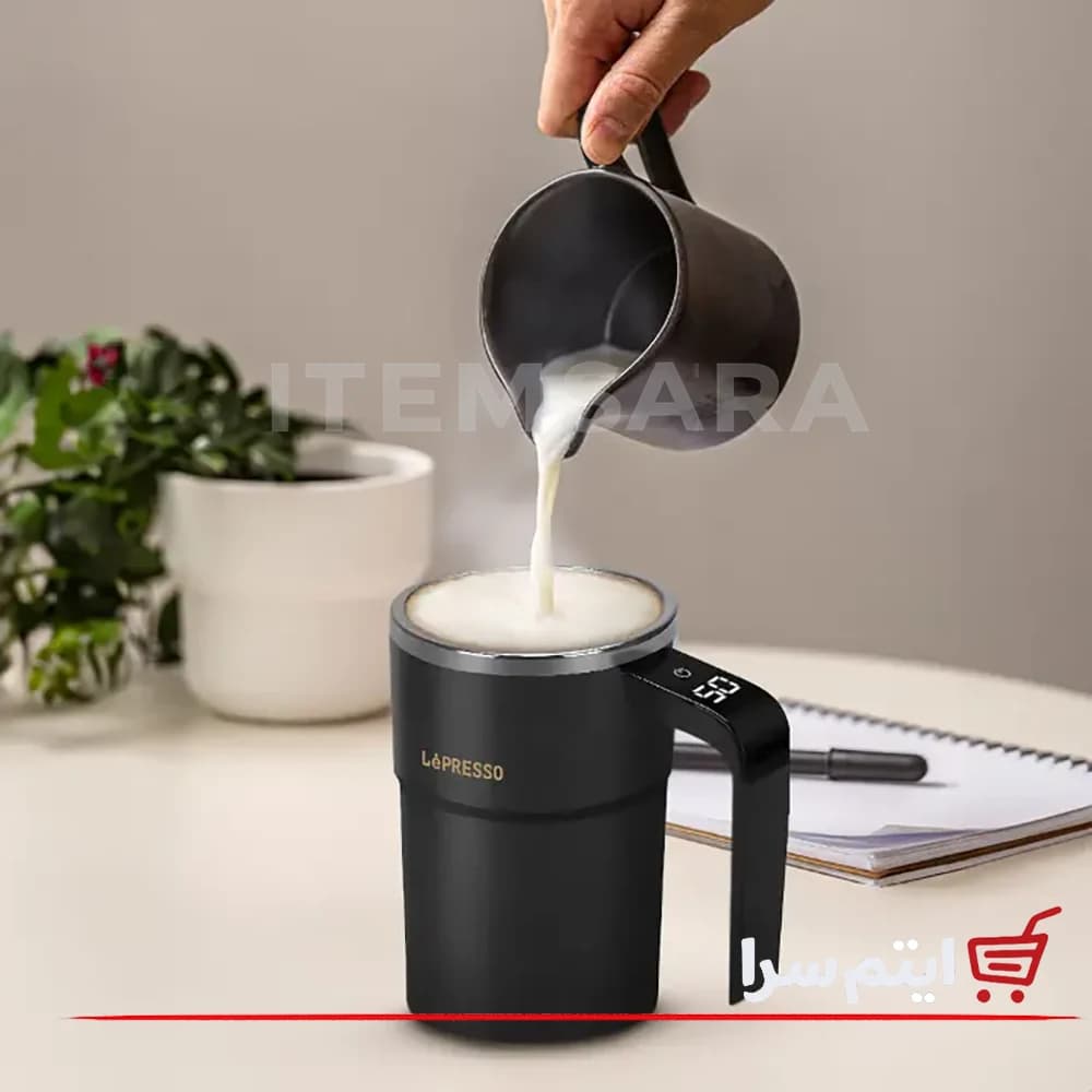 ماگ همزن دار لپرسو LPCFFM0018 با نمایشگر دما ظرفیت 380 میلی لیتر — تصویر ۷