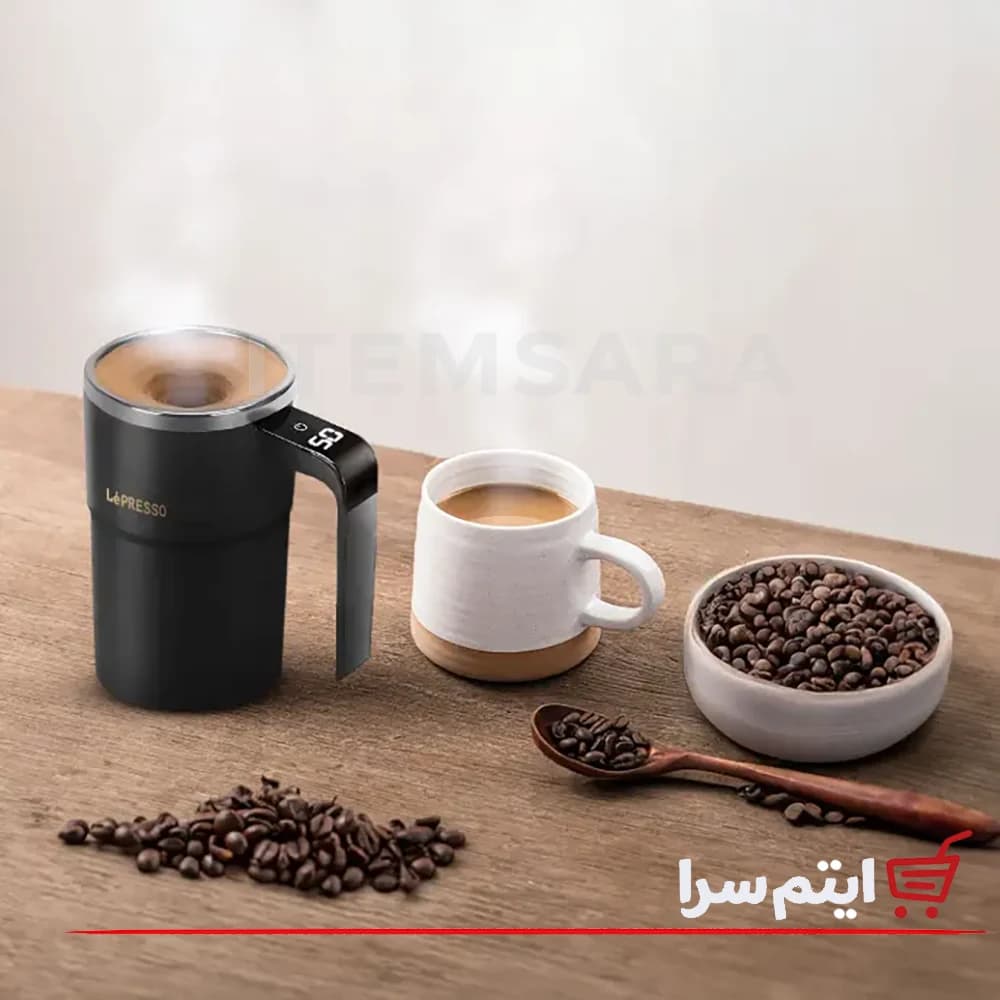 ماگ همزن دار لپرسو LPCFFM0018 با نمایشگر دما ظرفیت 380 میلی لیتر — تصویر ۸