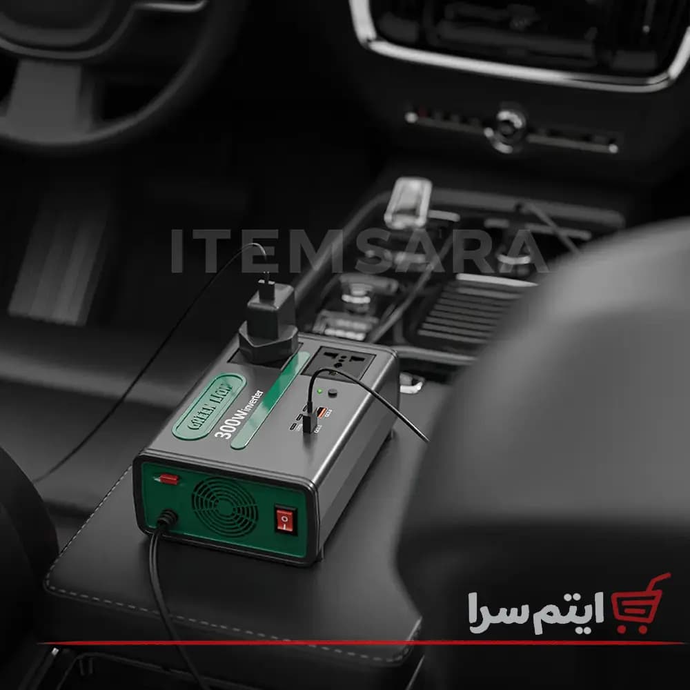 اینورتر خودرو گرین لاین GC-300 توان 300 وات با خروجی PD100 وات — تصویر ۳