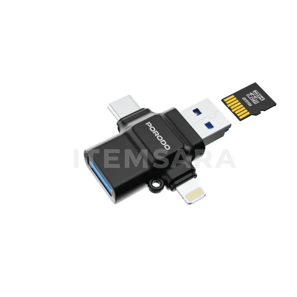 مبدل ۴ کاره OTG پرودو مدل PD-ETK09 با کارتخوان TF و USB 3.0 — تصویر ۳