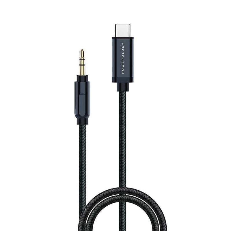 کابل تبدیل USB-C به AUX پاورولوجی مدل P12CAUGY طول 1.2 متر