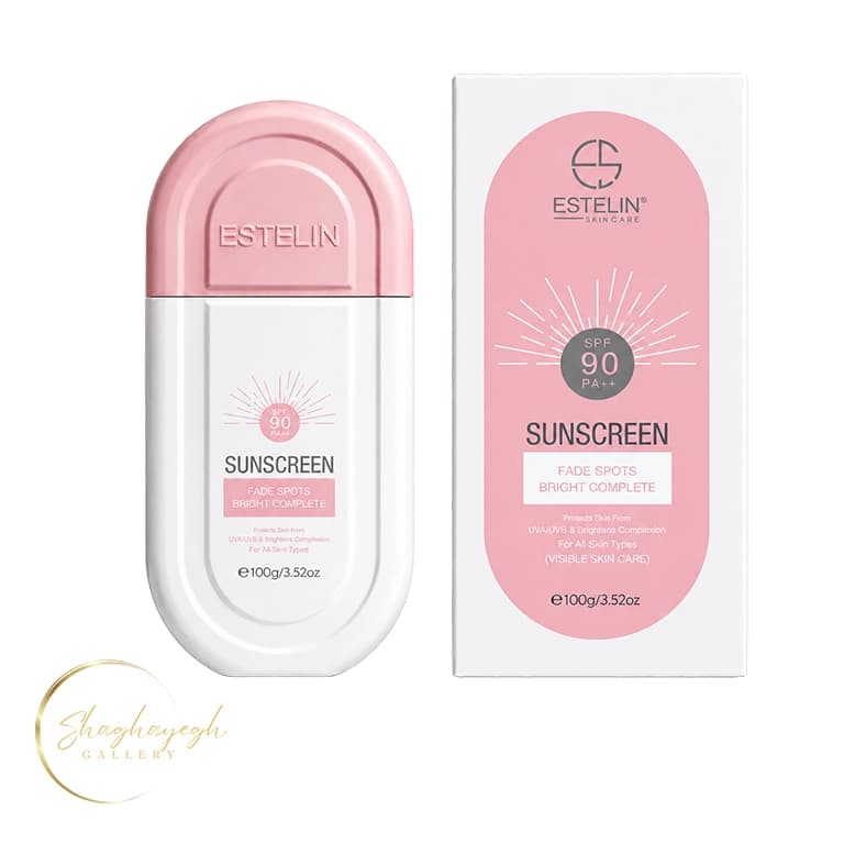 ضد آفتاب ضد لک استلین ۱۰۰ گرم Estelin Fade Spots Bright Complete Sunscreen SPF 90 — تصویر ۳