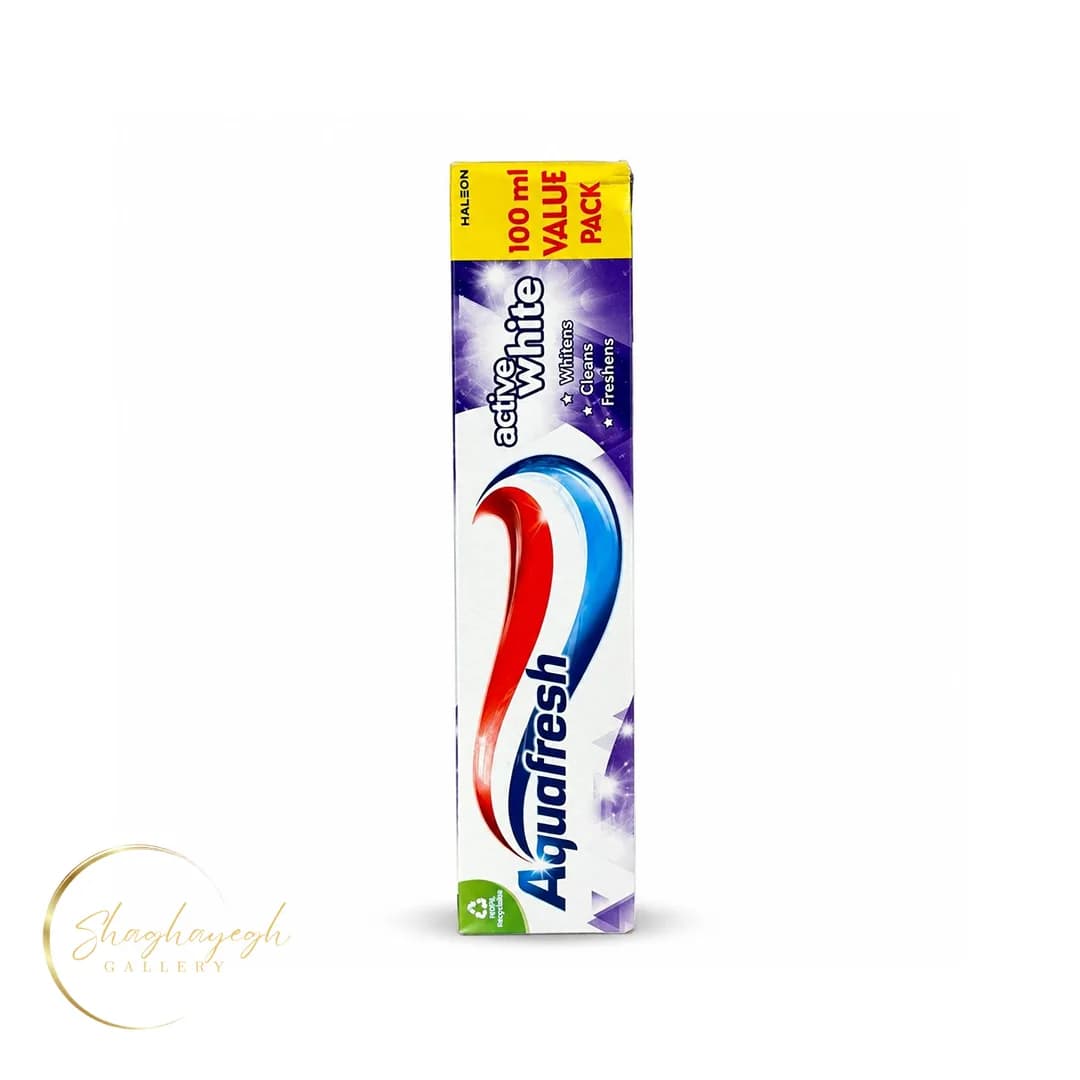 خمیر دندان سفیدکننده Active White آکوافرش 100 میل — تصویر ۴