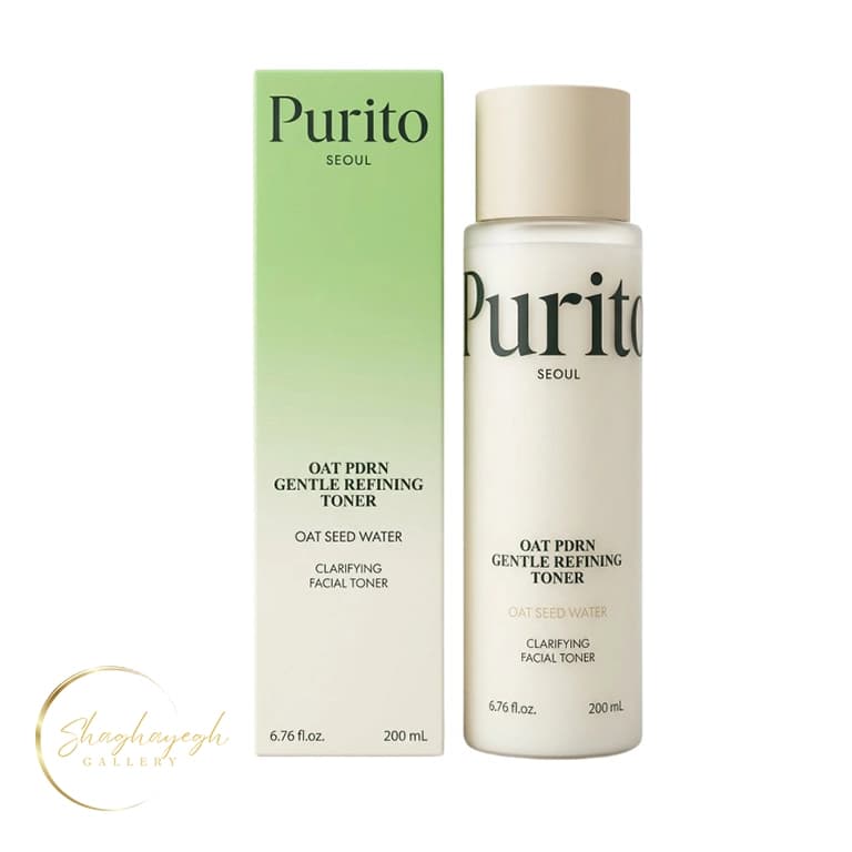 تونر آبرسان و بهبوددهنده بافت پوست جو دوسر و PDRN پیوریتو 200 میل Purito Seoul Oat PDRN Gentle Refining Toner 200ml