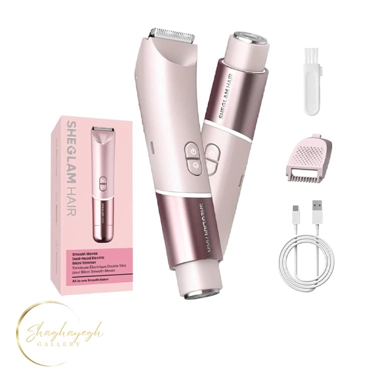 تریمر اصلاح بدن و ناحیه بیکینی زنانه شیگلم مدل Smooth Moves SHEGLAM Hair Smooth Moves Dual-Head Electric Bikini Trimmer