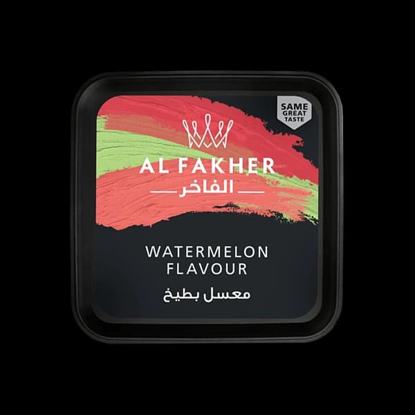 سطل تنباکو قلیان الفاخر هندوانه مشکی Alfakher watermelon hookah tobacco — تصویر ۲