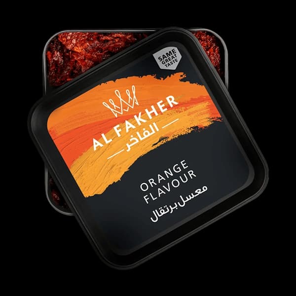 سطل تنباکو قلیان الفاخر پرتقال مشکی Alfakher orange hookah tobacco — تصویر ۶