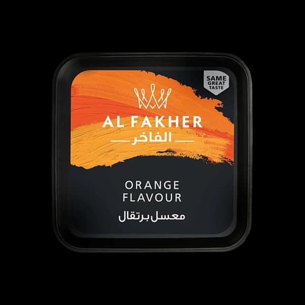 سطل تنباکو قلیان الفاخر پرتقال مشکی Alfakher orange hookah tobacco — تصویر ۵