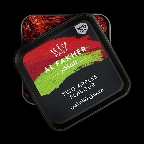 سطل تنباکو قلیان الفاخر دوسیب مشکی Alfakher two apples hookah tobacco — تصویر ۳