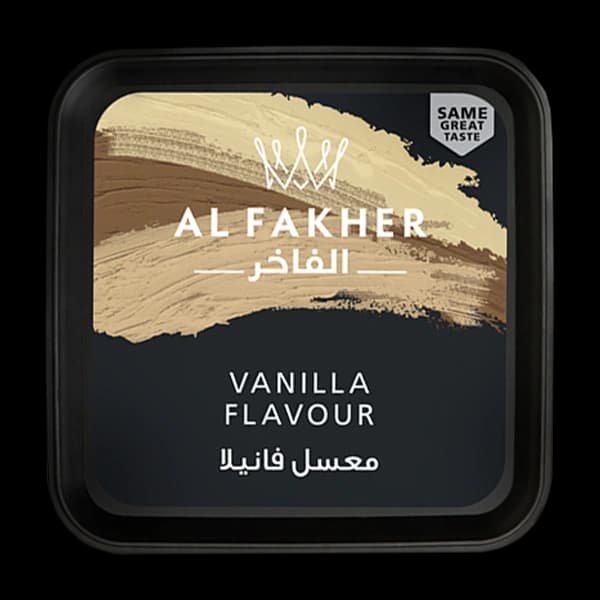سطل تنباکو قلیان الفاخر وانیل مشکی Alfakher vanilla hookah tobacco — تصویر ۶