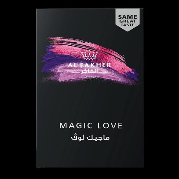 تنباکو قلیان الفاخر مجیک لاو مشکی Alfakher magic love hookah tobacco