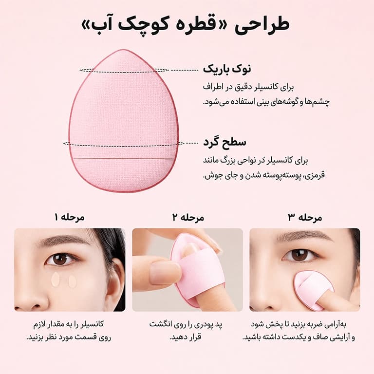 پد آرایشی انگشتی چندکاره ال ام ال تاپ ۳ عددی — تصویر ۵