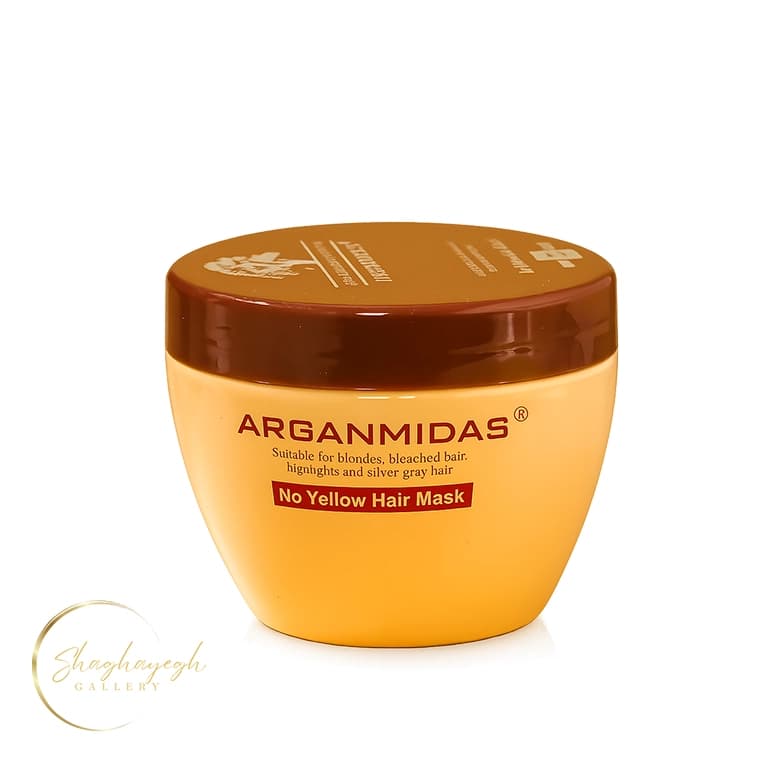 ماسک مو ضد زردی موهای بلوند و دکلره آرگان میداس ۳۰۰ میل Arganmidas No Yellow Hair Mask 300ml — تصویر ۴