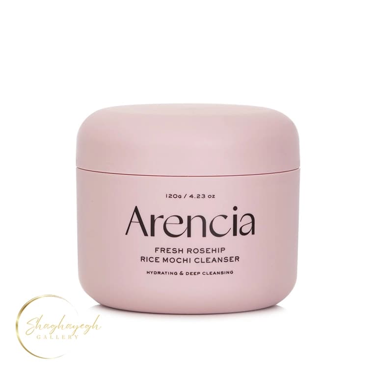 شوینده آبرسان صورت پوست خشک و حساس آرنسیا مدل رز هیپ رایس موچی ۱۲۰ گرم Arencia Fresh Rosehip Rice Mochi Cleanser 120 g