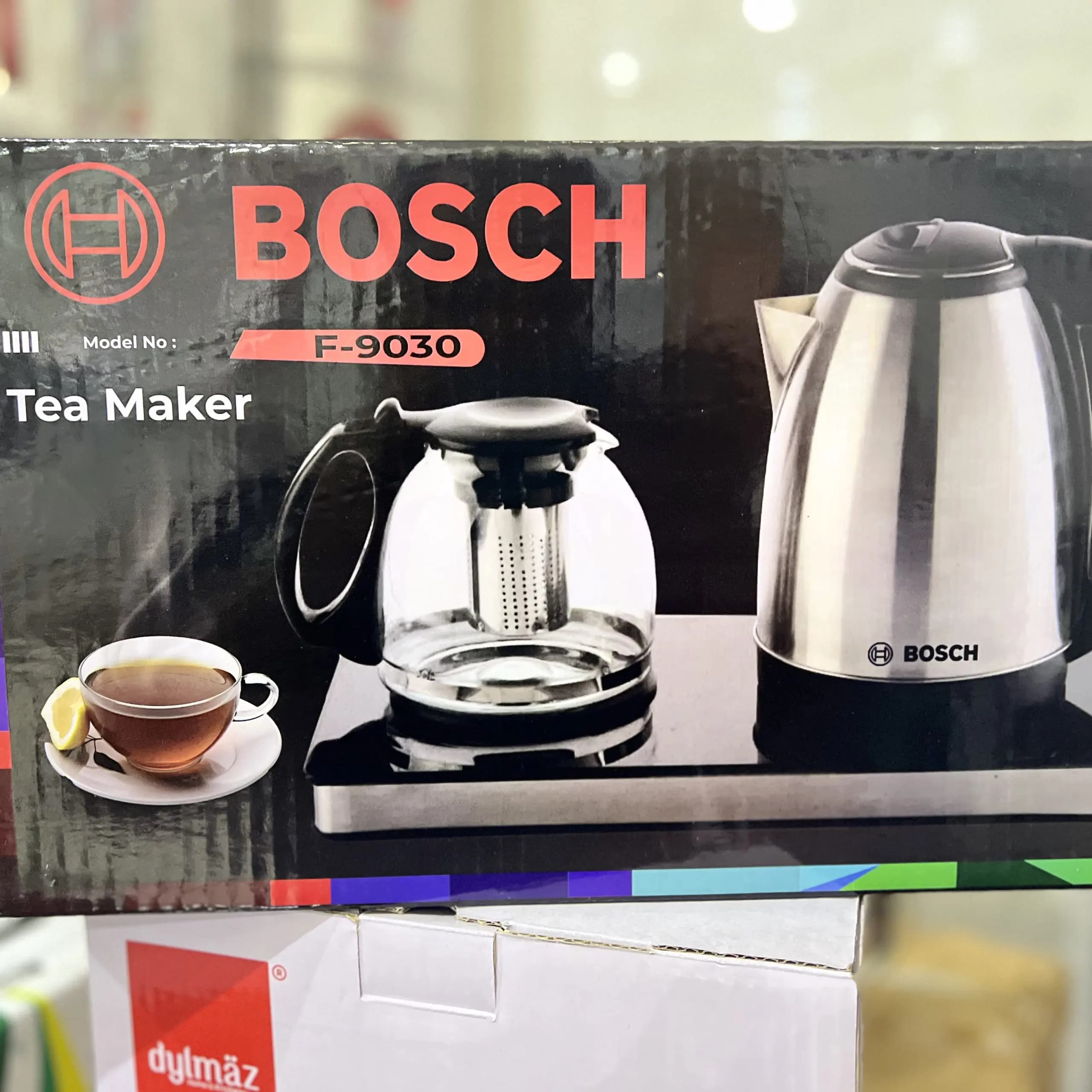 چای ساز کنارهمی بوش مدل F-9030 | کتری استیل ۱.۸ لیتری