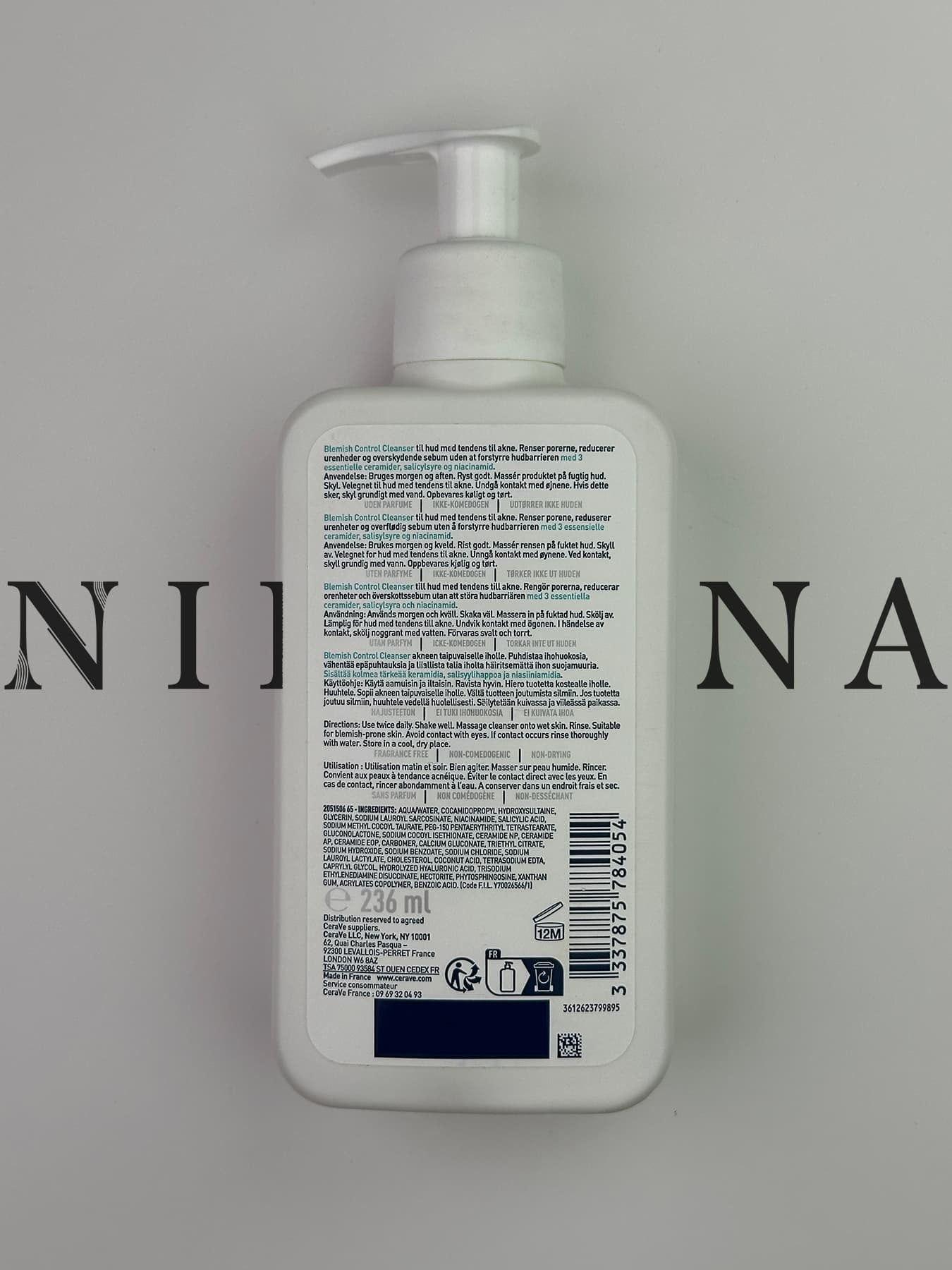 ژل شوینده ضد جوش و کنترل آکنه برای پوست‌های مستعد جوش سراوی CeraVe Blemish Control Cleanser — تصویر ۸