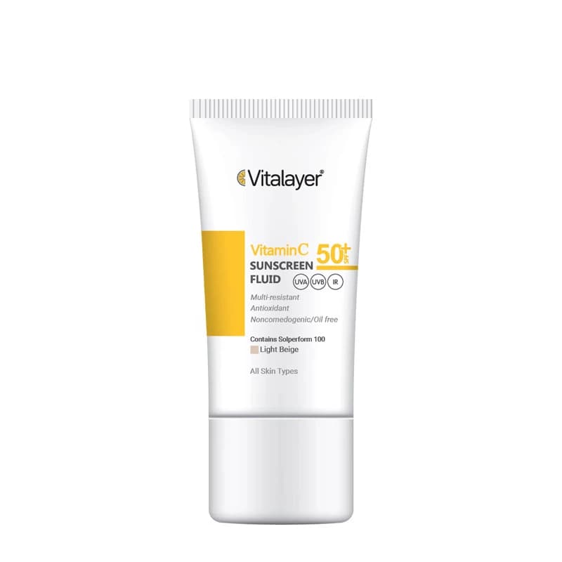 فلویید ضد آفتاب ویتامین سی ویتالیر (بژ روشن) 50میل Vitalayer Vitamin C Sunscreen Fluid (Light Beige) 50ml — تصویر ۱۱