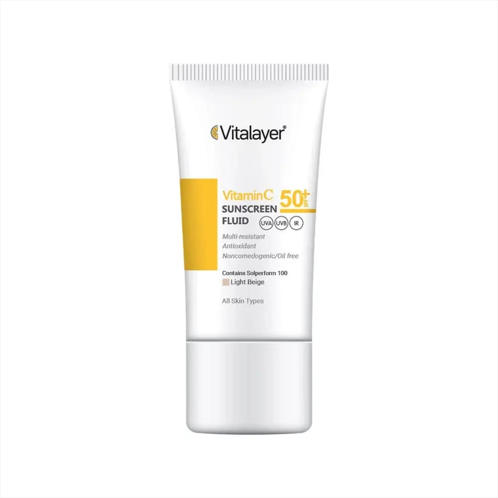 فلویید ضد آفتاب ویتامین سی ویتالیر (بژ روشن) 50میل Vitalayer Vitamin C Sunscreen Fluid (Light Beige) 50ml — تصویر ۸