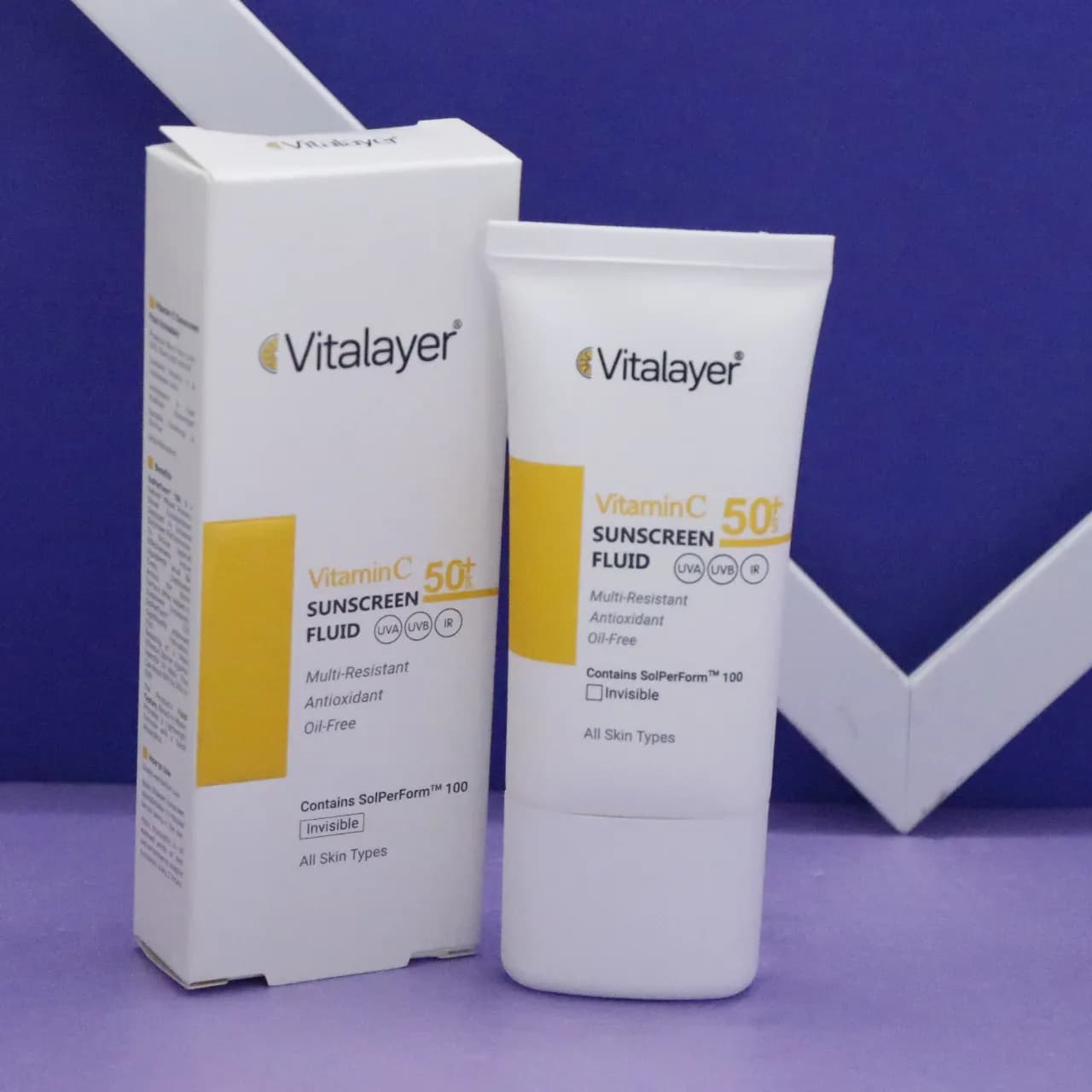 فلوئید ضد آفتاب ویتامین سی ویتالیر(بی رنگ) 50میل Vitalayer Vitamin C Sunscreen Fluid (Colorless) 50ml — تصویر ۱۱