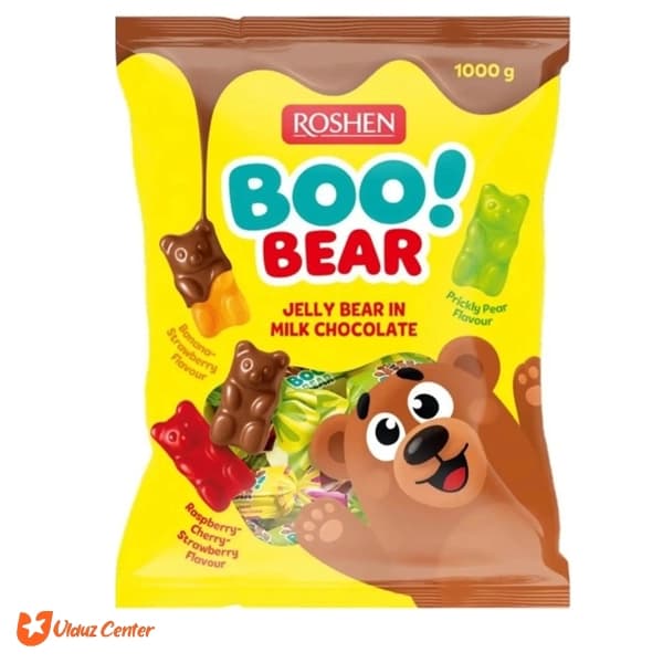 شکلات با مغز پاستیل طعم دار روشن مدل Boo Bear وزن 1000 گرم — تصویر ۳