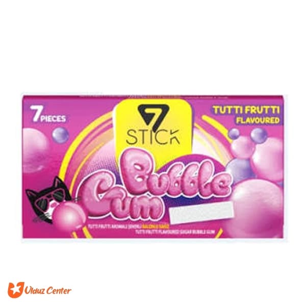 آدامس Bubble Gum با طعم توتی فروتی بسته 7 عددی