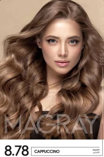 کیت رنگ موی MAGRAY رنگ کاپوچینو کد 8.78 — تصویر ۳