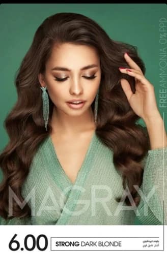 کیت رنگ موی MAGRAY رنگ بلوند تیره قوی کد 6.00 — تصویر ۳