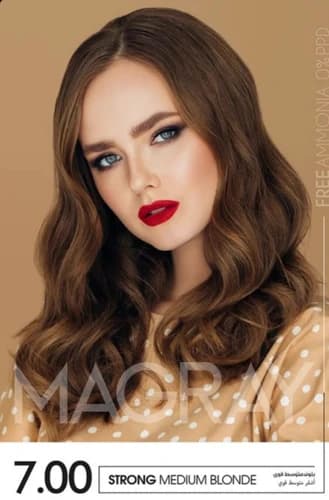کیت رنگ موی MAGRAY رنگ قهو ه ای متوسط قوی کد 7.00 — تصویر ۲