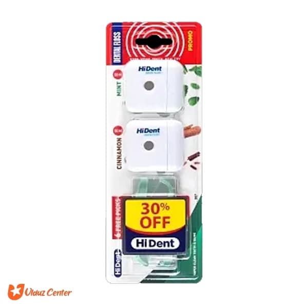 نخ دندان هایدنت مدل متری کمانی نعنایی و دارچینی بسته دو عددی کد 987