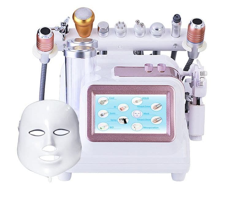 دستگاه آکوافیشیال 11 کاره مجهز به هایفو ویمکس برند سایان 11in1Derambration AquaFacial machine