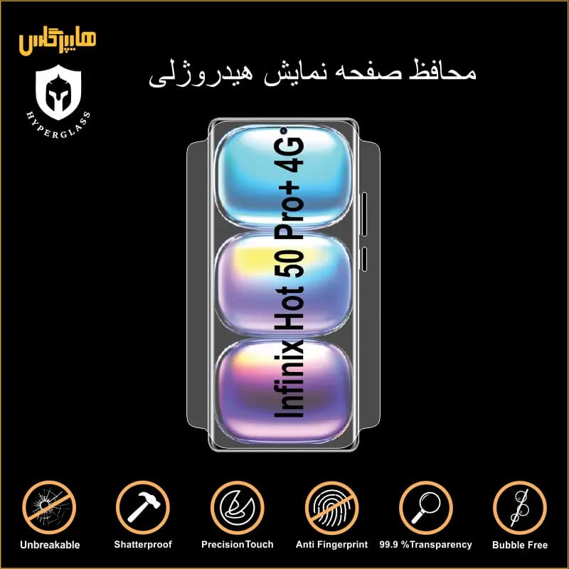 محافظ صفحه هیدروژلی اینفینیکس Hot 50 Pro Plus — تصویر ۳