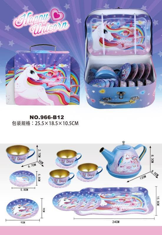 سرویس چایخوری اسباب بازی Happy Unicorn مدل اسب پونی کد 966-B12
