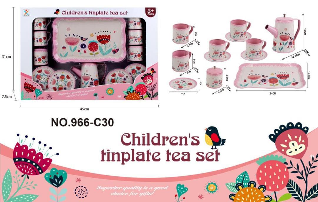 سرویس چایخوری اسباب بازی Tinplate Tea کد 966-C30