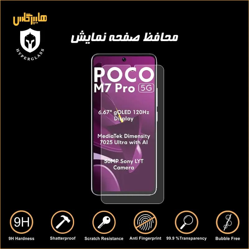 محافظ صفحه نمایش شیاومی پوکو Poco M7 Pro