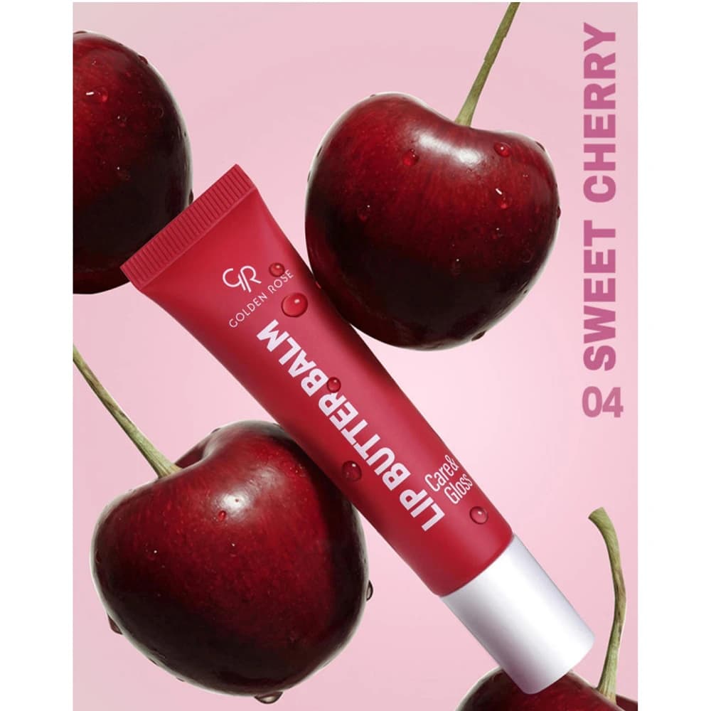 بالم لب کره‌ای گلدن رز شماره 04 SWEET CHERRY رنگ گیلاسی حجم 13.5 میلی‌لیتر — تصویر ۳
