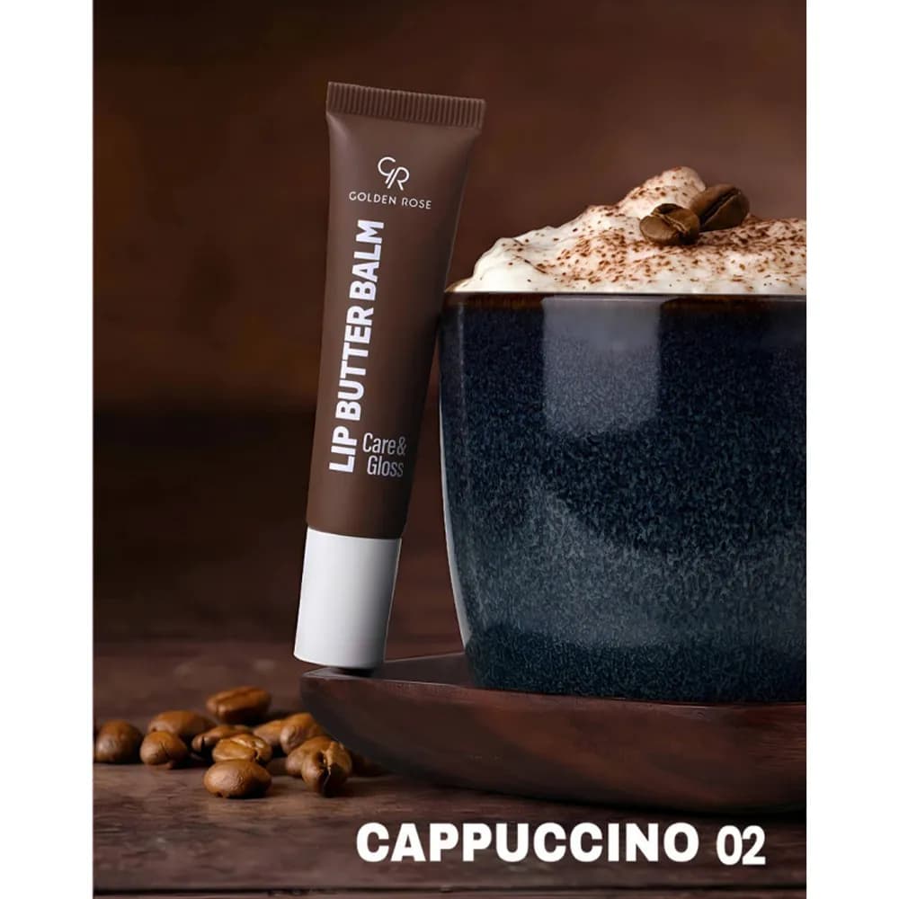 بالم لب کره‌ای گلدن رز شماره 02 CAPPUCCINO رنگ کاپوچینو حجم 13.5 میلی‌لیتر — تصویر ۳