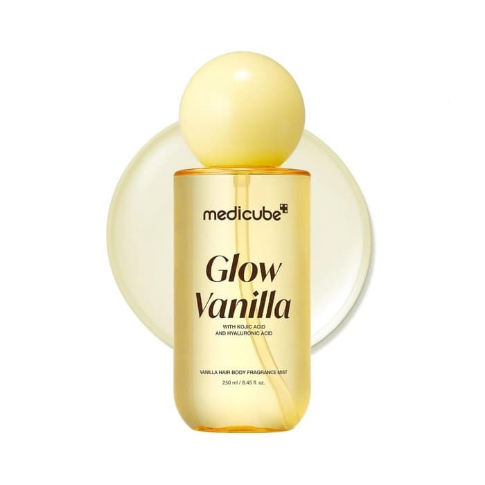 میست خوشبوکننده مو و بدن مدی کیوب مدل GLOW VANILLA رایحه وانیل حاوی کوجیک اسید و هیالورونیک اسید حجم 250 میلی‌لیتر — تصویر ۱۰