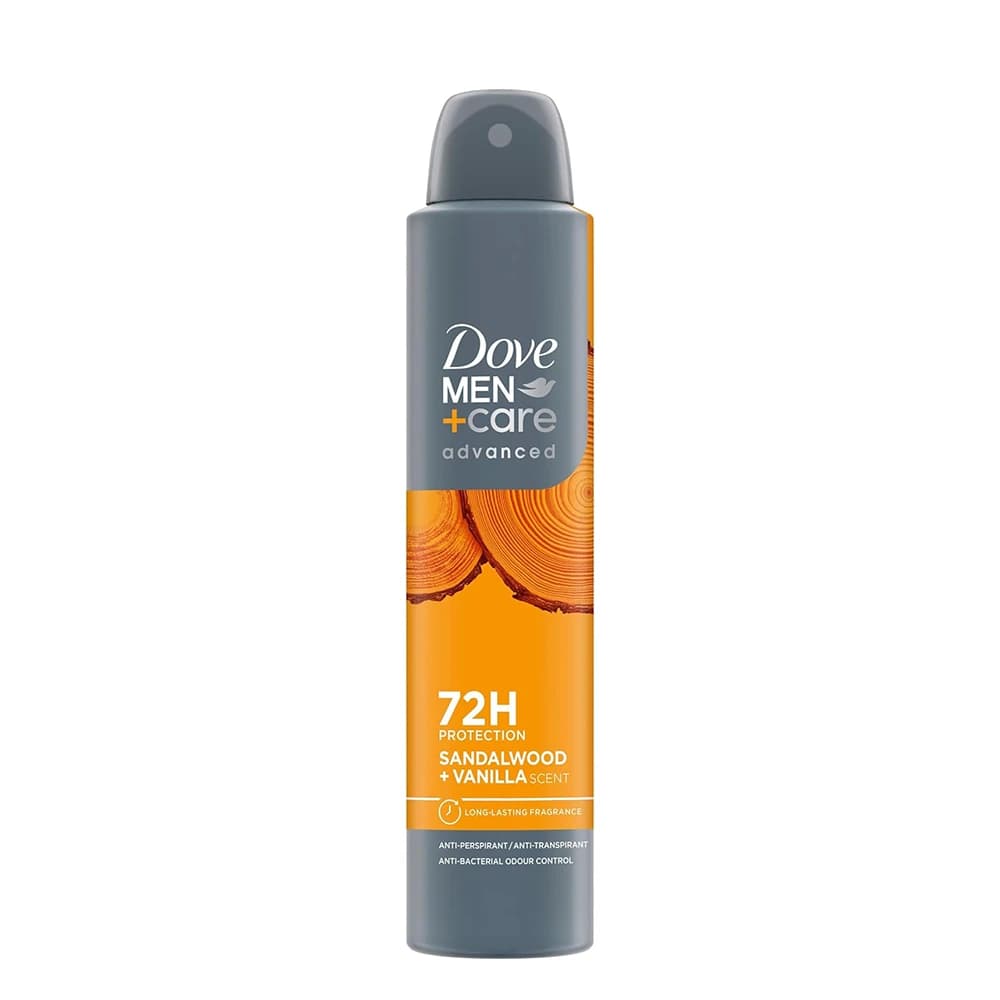 اسپری دئودورانت مردانه داو ایتالیا مدل SANDALWOOD + VANILLA حجم 250 میلی‌لیتر