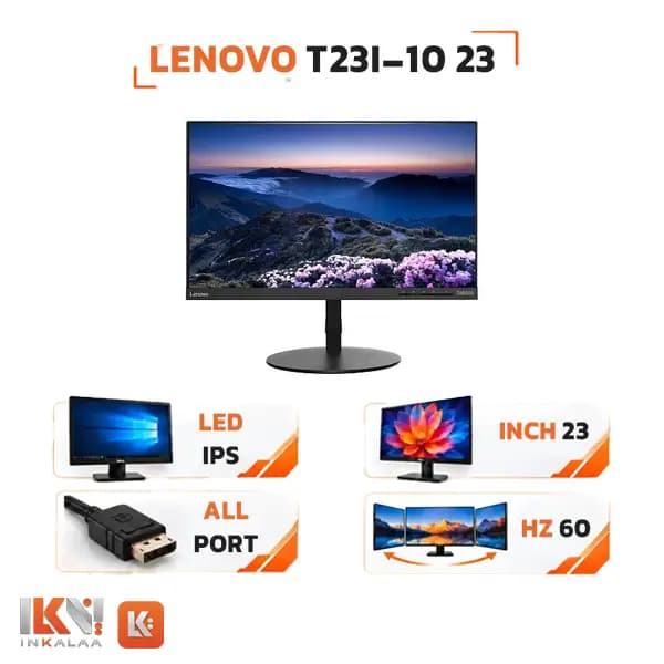 مانیتور 23 اینچ بدون حاشیه لنوو مدل T23i-10 LED IPS استوک — تصویر ۶