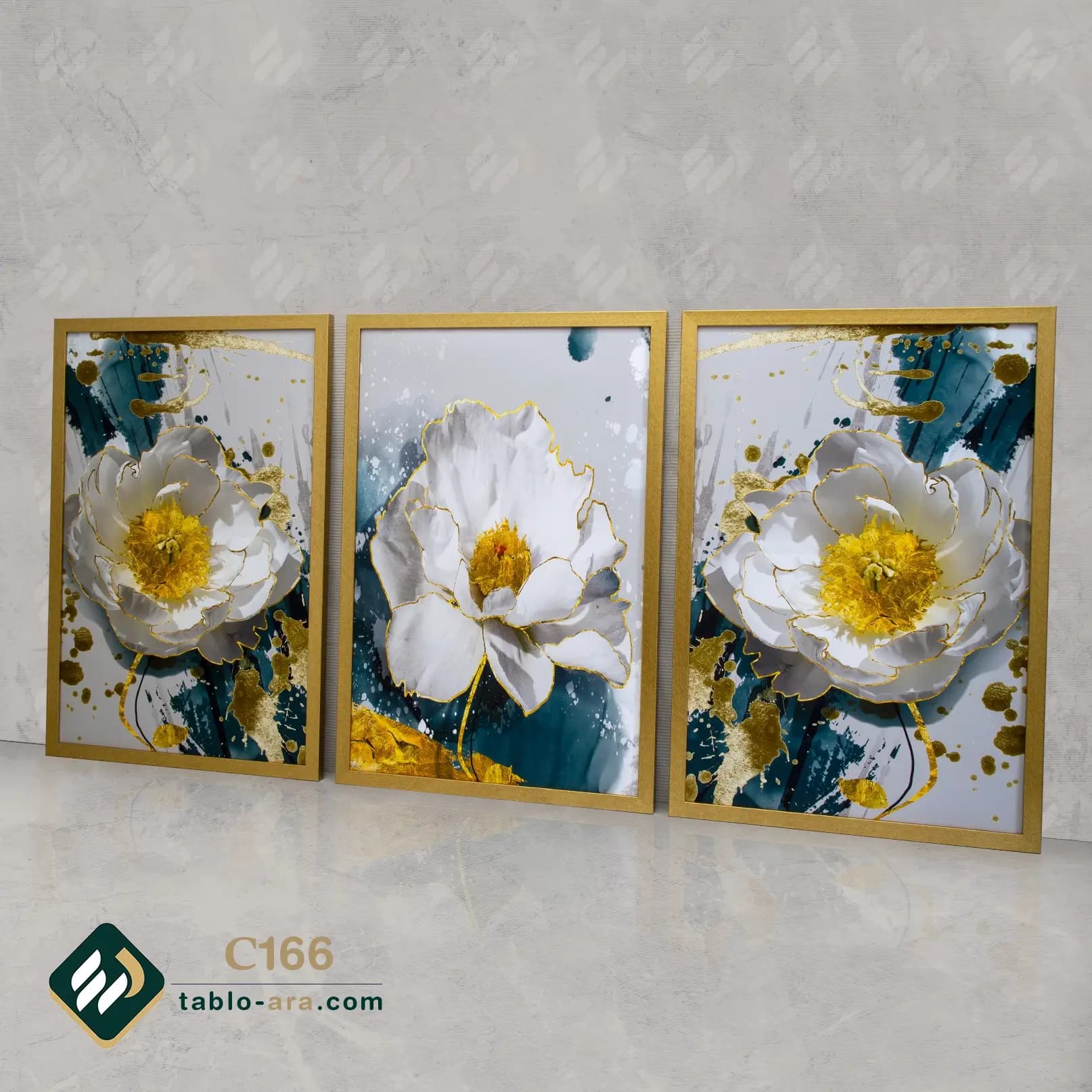 مجموعه تابلو دکوراتیو سه عددی کد C166 — تصویر ۲