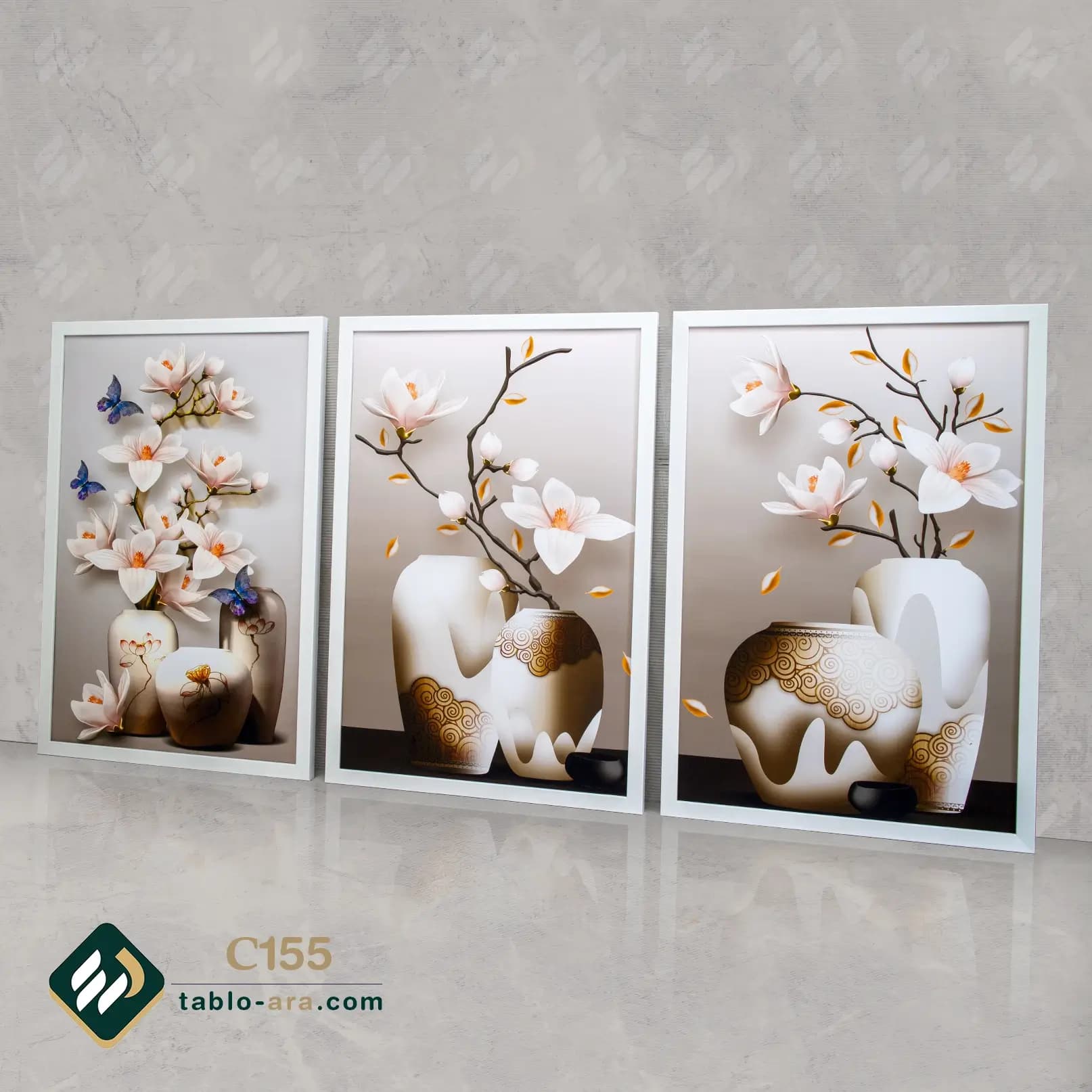 مجموعه تابلو دکوراتیو سه عددی کد C155
