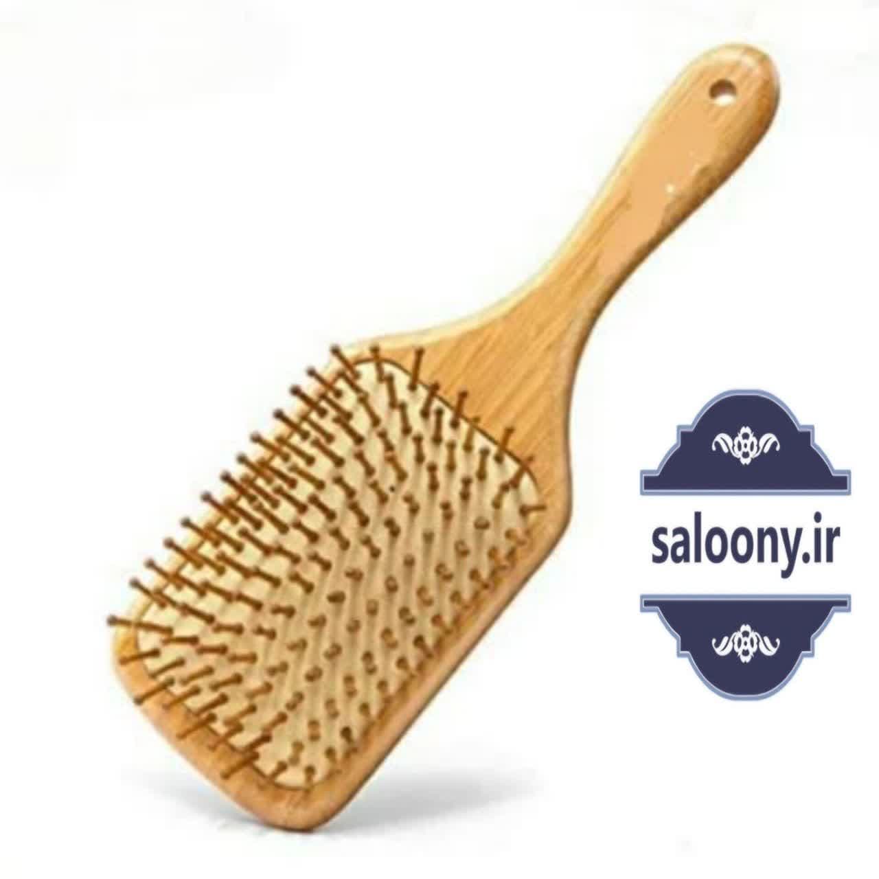 شانه (برس) مو چوبی بامبو مستطیل