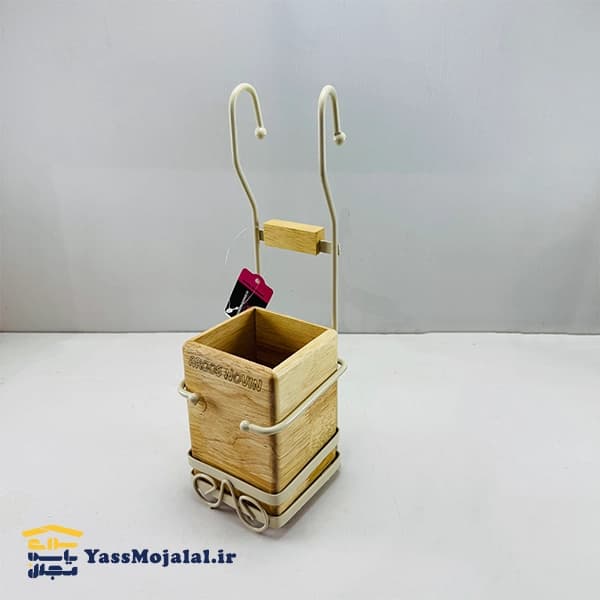 جاقاشقی آویز چهار گوش رنگ کرم مدل پرنس برند عروس نوین