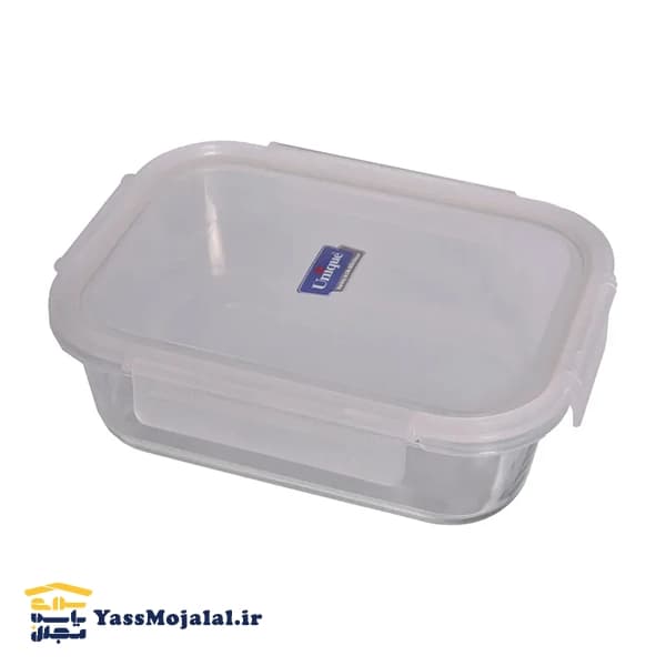 ظرف شیشه ای مستطیل بزرگ یونیک un- 1415