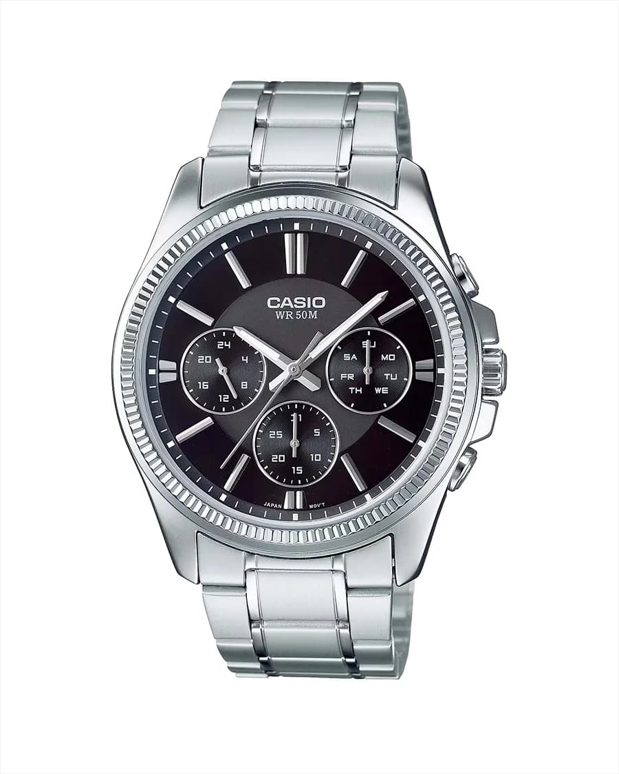 ساعت مچی کلاسیک اسپرت casio مدل MTP-1375D-1AVDF بند استیل