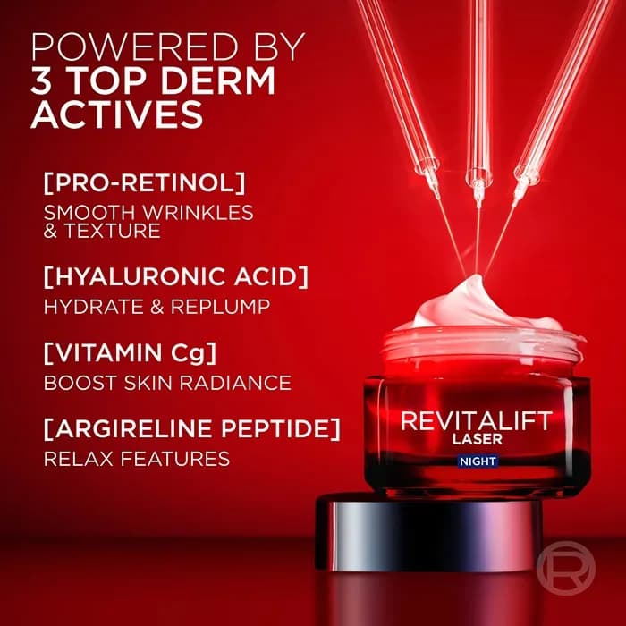 کرم شب ضدچروک لورآل سری Revitalift Laser — تصویر ۸