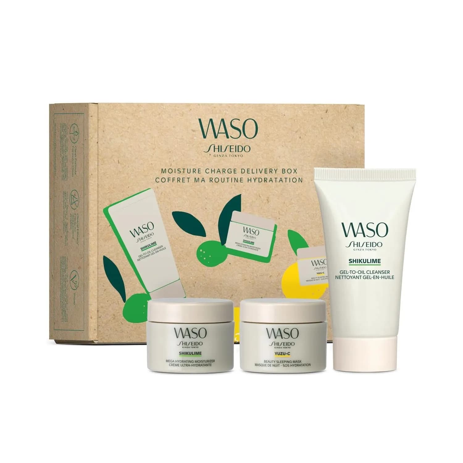 کیت مرطوب‌کننده و آبرسان شیسیدو مدل Waso Moisture Charge بسته‌بندی سه‌عددی — تصویر ۳