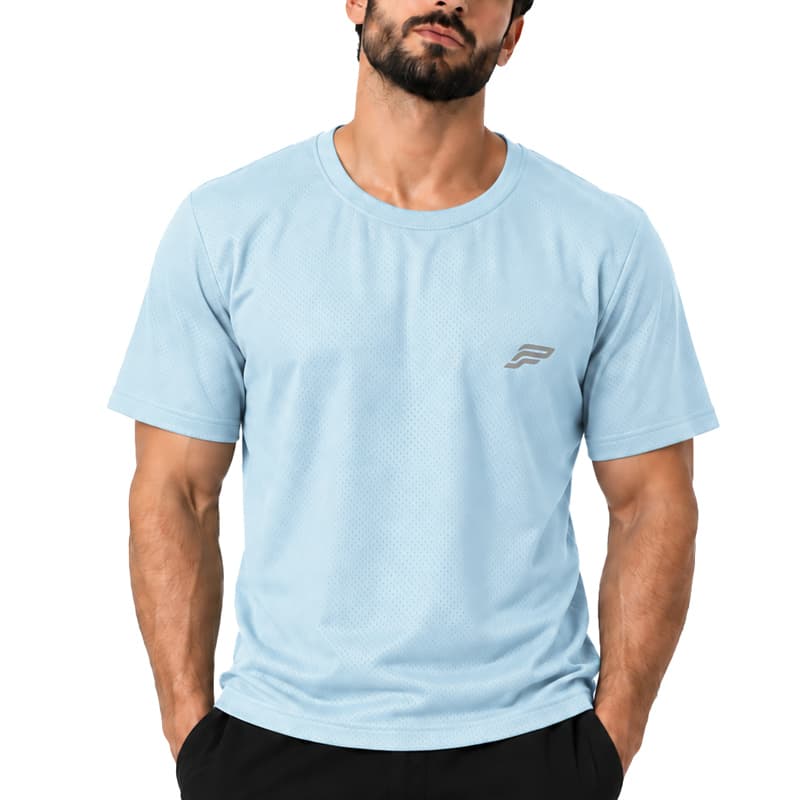 تیشرت ورزشی مردانه پولانو مدل CN-PY-39005 آبی روشن